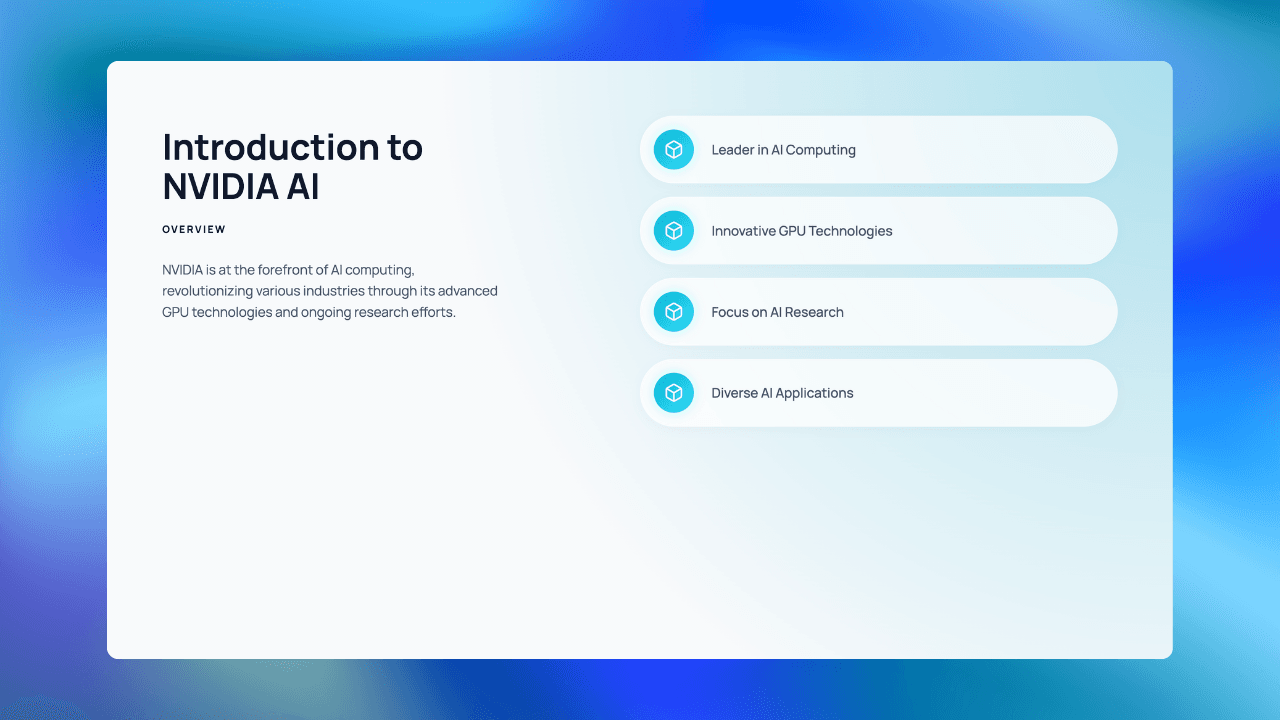 AI presentation being generated with live outline streaming